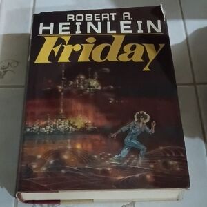 Robert A. Heinlein "Friday" Hardcover Book - Black & Gold Cover